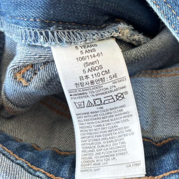 NWT GAP Denim Ruffled Strap Overalls 5 - Picture 7 of 7